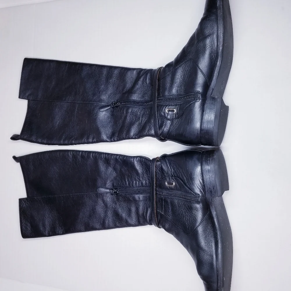 Balenciaga | Leather Knee‎ High Riding Boots size 39 , Black